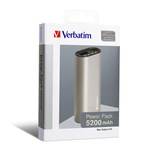 VERBATIM 65380 LIION METALLIC POWER PACK 5200MAH  GREY