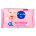 CURASH FRAGRANCE FREE CLOTH BABY WIPES PACK 80