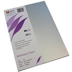 QUILL METALLIQUE PAPER 120GSM A4 SILVER SHADOW PACK 25