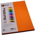 QUILL COLOURED A4 COPY PAPER 80GSM ORANGE PACK 100 SHEETS
