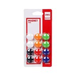 DELI MAGNETIC BUTTONS 20MM ASSORTED PACK 12