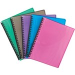 OLYMPIC DISPLAY BOOK REFILLABLE 20 PAGE RIBBED A4 FLURO ASSORTED PACK 20