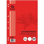 OLYMPIC R720 REINFORCED LOOSE LEAF REFILL 7MM FEINT RULED 55GSM A4 PACK 200