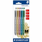 STAEDTLER 832 METALLIC MARKER BULLET 20MM ASSORTED PACK 5