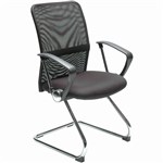 SYLEX STAT VISITOR CHAIR MEDIUM MESH BACK ARMS BLACK