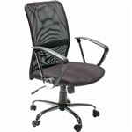SYLEX STAT TASK CHAIR MEDIUM BACK 1LEVER ARMS MESH BLACK