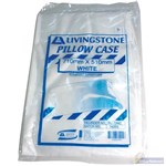 LIVINGSTONE DISPOSABLE PILLOW COVER CASE 25GSM WHITE