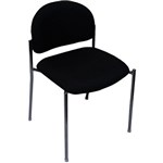 RAPIDLINE VL100 STACKING VISITORS CHAIR 4LEG BLACK FRAME BLACK