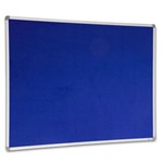 VISIONCHART CORPORATE FELT PINBOARD ALUMINIUM FRAME 1800 X 1200MM ROYAL BLUE