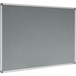VISIONCHART CORPORATE FELT PINBOARD ALUMINIUM FRAME 2400 X 1200MM GREY
