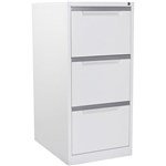 STEELCO FILING CABINET 3 DRAWER 470 X 620 X 1015MM WHITE SATIN