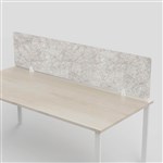 SANA ALTITUDE ABOVE DESK SCREEN 12MM THICK 1500 X 400MM MUSHROOM