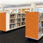 VISIONCHART BAY END LIBRARY PANEL PINBOARD 680 X 1525 X 50MM AUTEX COLOURS