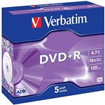 DVDR VERBATIM 47GB JC PK5