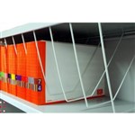 STEELCO TAMBOUR CABINET CLIP UNDER SHELF WIRE RACK 1200MM WHITE