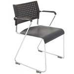 RAPIDLINE WIMBLEDON VISITORS CHAIR ARMS BLACK