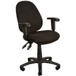 YS DESIGN 08 TYPIST CHAIR HIGH BACK ARMS BLACK