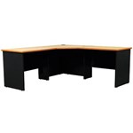 LOGAN CORNER WORKSTATION COMPLETE 1800 X 1800 X 750 X 730MM BEECHIRONSTONE