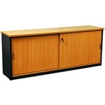 YS DESIGN OXLEY CREDENZA 1800 X 450 X 730MM BEECHIRONSTONE