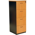 YS DESIGN OXLEY FILING CABINET 4 DRAWER 476 X 550 X 1339MM BEECHIRONSTONE