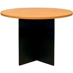 LOGAN ROUND MEETING TABLE 900MM DIAMETER BEECHIRONSTONE