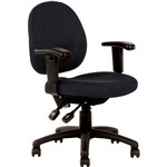 LINCOLN TASK CHAIR MEDIUM BACK ARMS BLACK