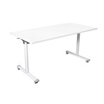 PIVOT WHITE FLIP TOP TABLE 1500 X 750MM WHITE TOP