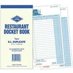 ZIONS ELD RESTAURANT DOCKET BOOK CARBON DUPLICATE 210 X 100MM