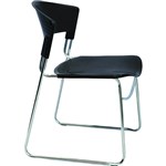 RAPIDLINE ZOLA CHAIR PLASTIC STACKING LINKING CHROME FRAME BLACK