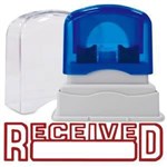 SHINY PREINKED STAMP RECEIVED WITH DATE SPACE RED