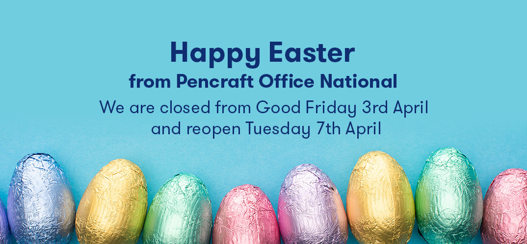 Happy Easter from Pencraft Office National featuring Easter Eggs