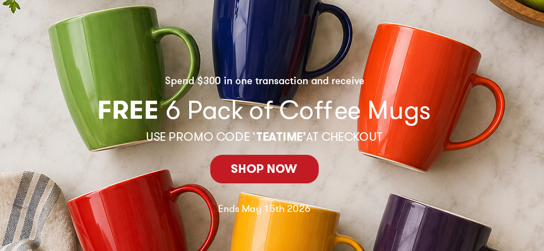 FREE 6 Pack of Coffee Mugs