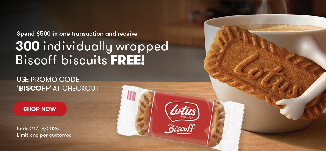 300 individually wrapped Biscoff biscuits promotion. 
